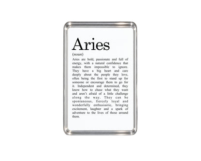 Aries Zodiac Magnet, Astrology Gift, Horoscope Keepsake, Fire Sign Decor, Birthday Present, Ram Zodiac, Celestial Home Accessory