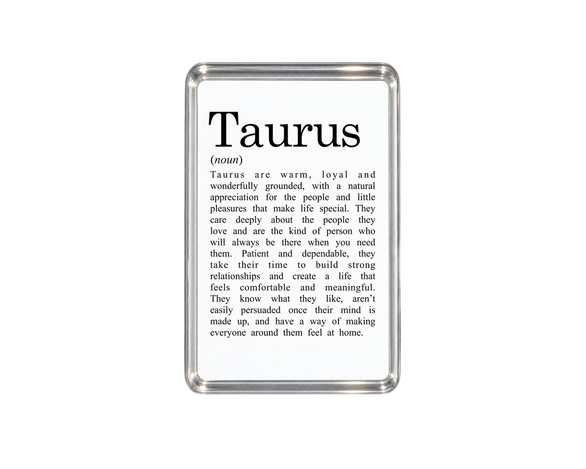 Taurus Zodiac Magnet, Astrology Gift, Horoscope Keepsake, Earth Sign Decor, Birthday Present, Bull Zodiac, Celestial Home Accessory