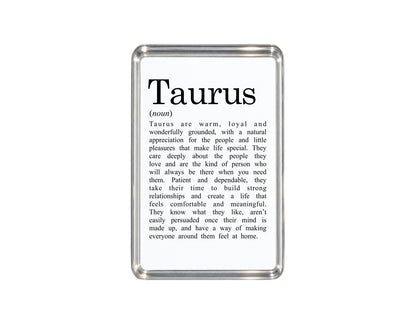 Taurus Zodiac Magnet, Astrology Gift, Horoscope Keepsake, Earth Sign Decor, Birthday Present, Bull Zodiac, Celestial Home Accessory