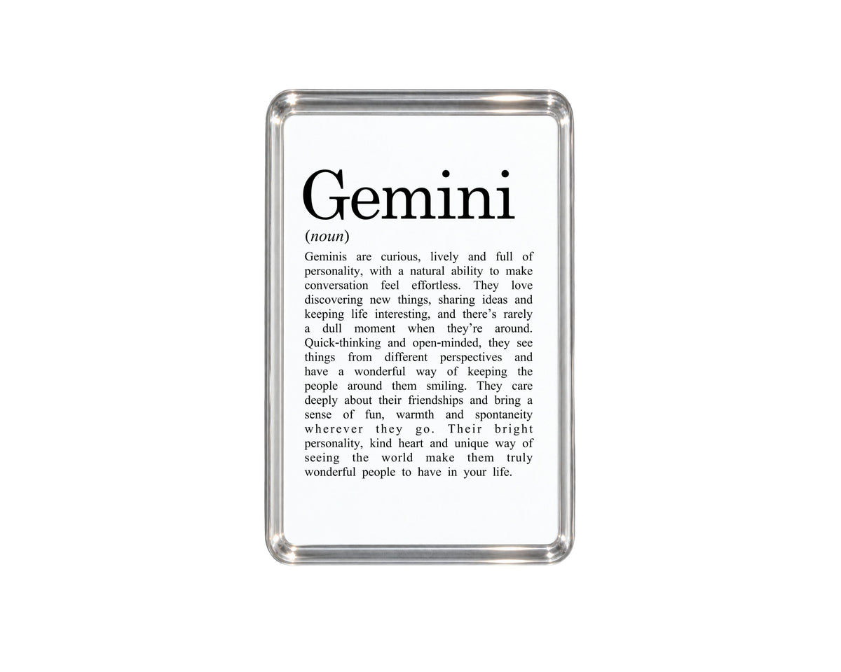 Gemini Zodiac Magnet, Astrology Gift, Horoscope Keepsake, Air Sign Decor, Birthday Present, Twin Zodiac, Celestial Home Accessory