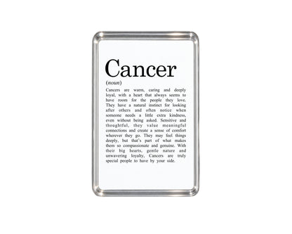 Cancer Zodiac Magnet, Astrology Gift, Horoscope Keepsake, Water Sign Decor, Birthday Present, Crab Zodiac, Celestial Home Accessory