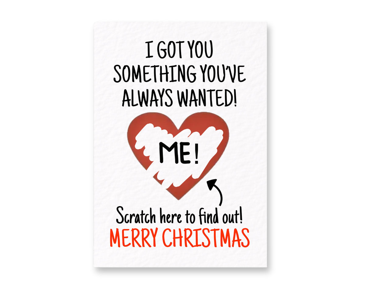 Funny Christmas Card, Scratch Reveal, It’s Me, Cheeky Gift, Playful Holiday, Couple Keepsake, Humorous Greeting, Novelty Surprise