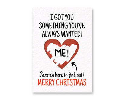Funny Christmas Card, Scratch Reveal, It’s Me, Cheeky Gift, Playful Holiday, Couple Keepsake, Humorous Greeting, Novelty Surprise