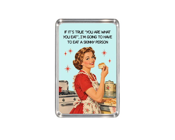 Funny Kitchen Magnet, Vintage Retro Design, Baking Humor, Food Lover Relatable Gift, Nostalgic Home Decor