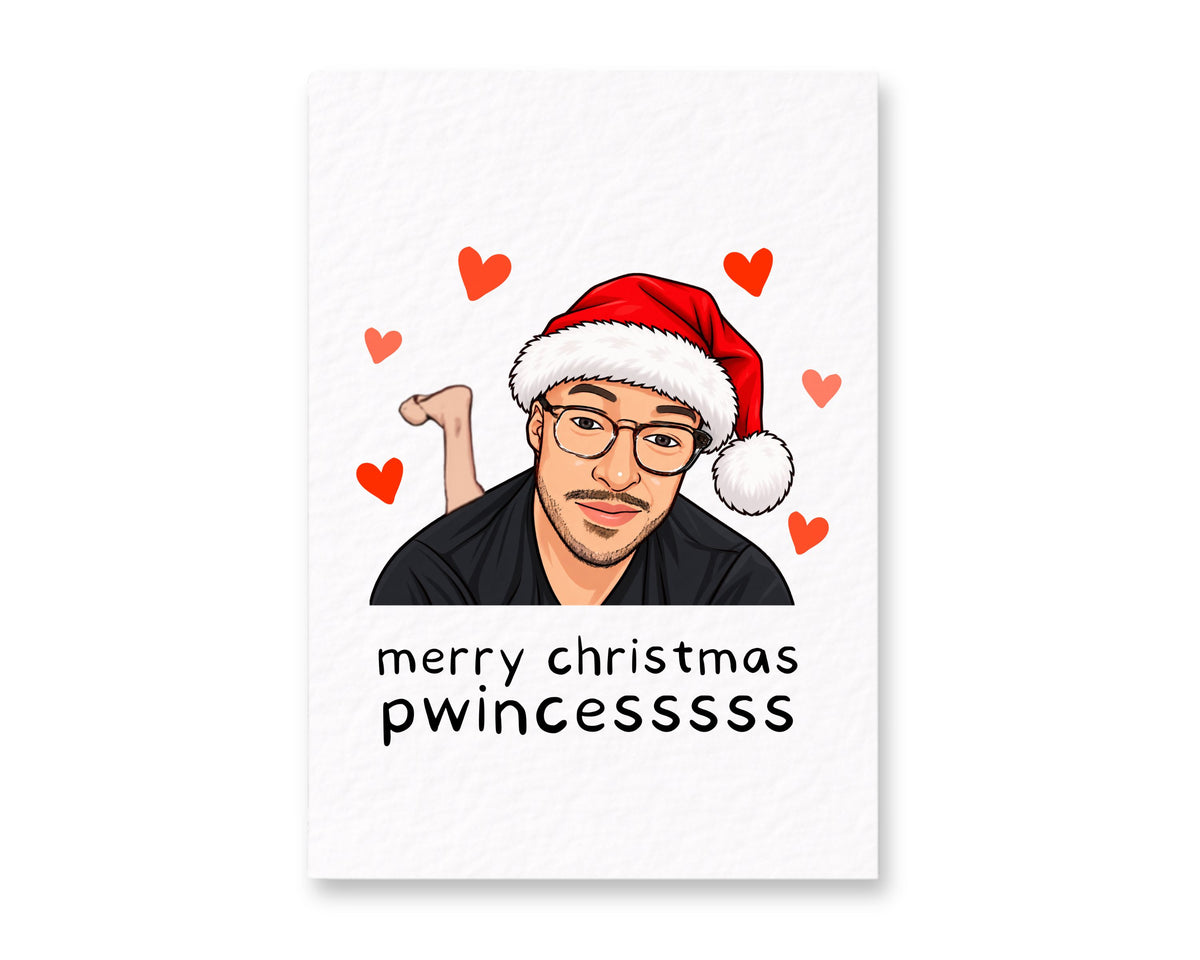 Merry Christmas Pwincess Funny Meme Greeting Card