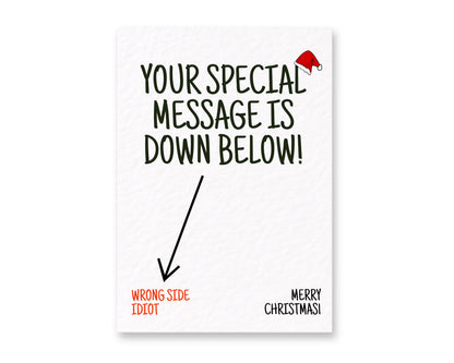 Funny Christmas Card, Cheeky Festive Humour, Rude Novelty Greeting, Sarcastic Gift