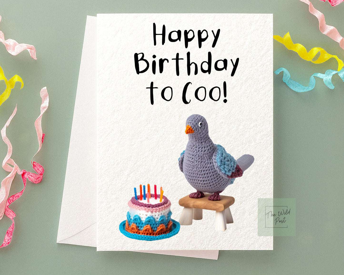 Funny Knitted Pigeon Greeting Card - Happy Birthday - Cute Pigeon - Funny Card For Loved One - Coo!