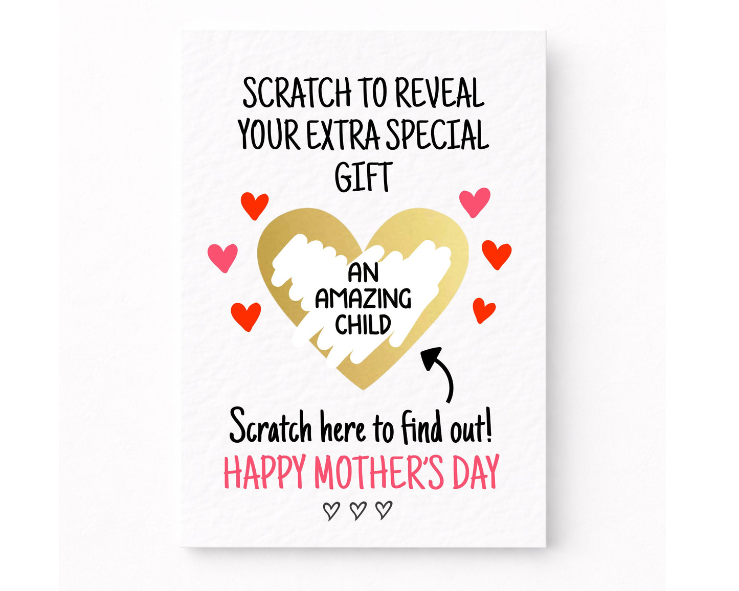 MOTHER'S DAY Surprise Card, Gift Reveal, Funny Greeting Card, Surprise Gift, Red Heart