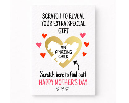 MOTHER'S DAY Surprise Card, Gift Reveal, Funny Greeting Card, Surprise Gift, Red Heart