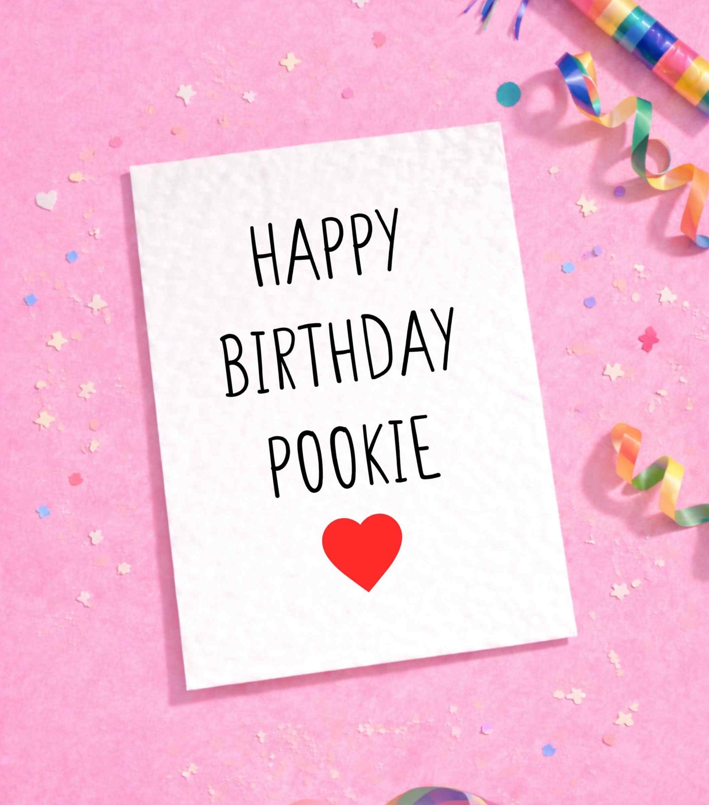 Pookie Card-  Birthday Card For Partner - Boyfriend- Girlfriend