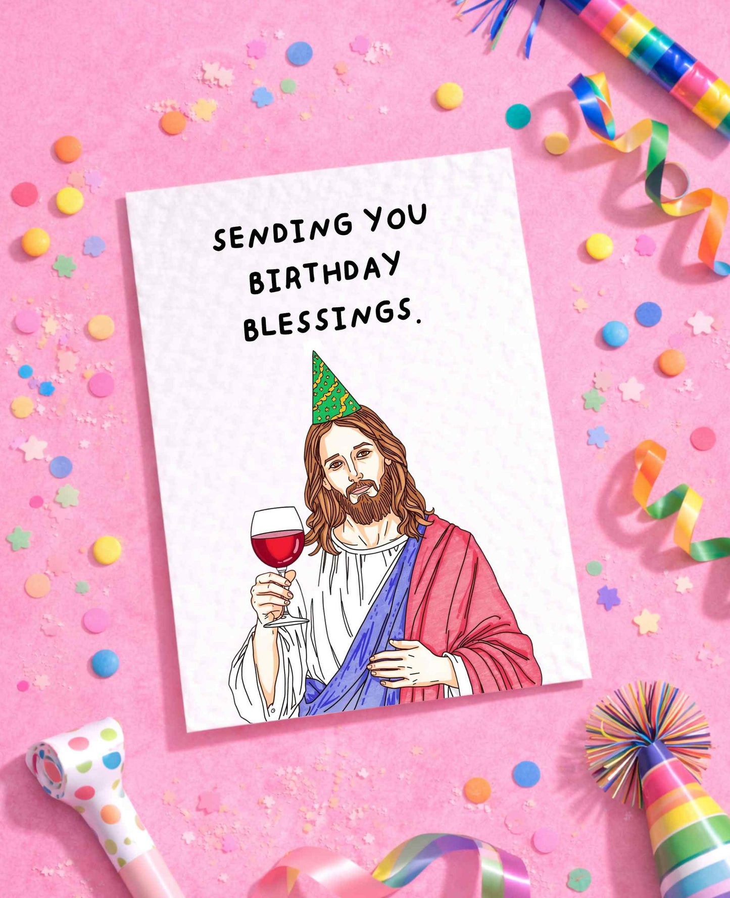 Jesus Birthday Card, Weird Greeting Birthday Card, Cards For Men, Funny Birthday Card