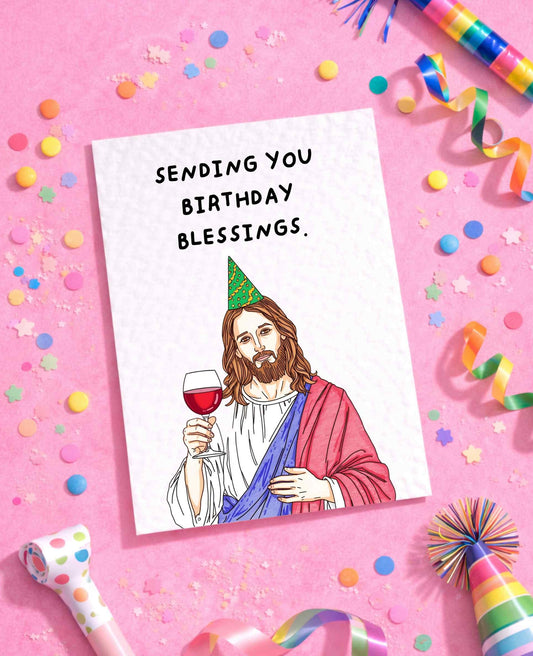 Jesus Birthday Card, Weird Greeting Birthday Card, Cards For Men, Funny Birthday Card