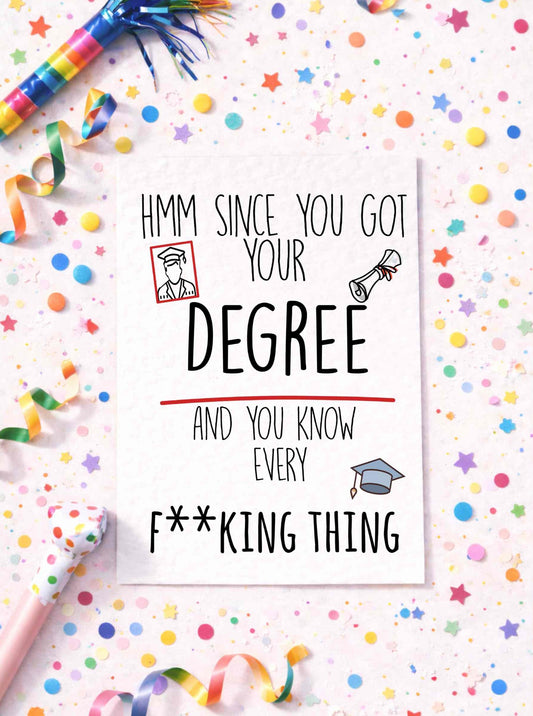 Graduation Card - Congrats On Getting Your Degree, Stay Safe, Thoughtful Well Done Card, Proud Of You Card