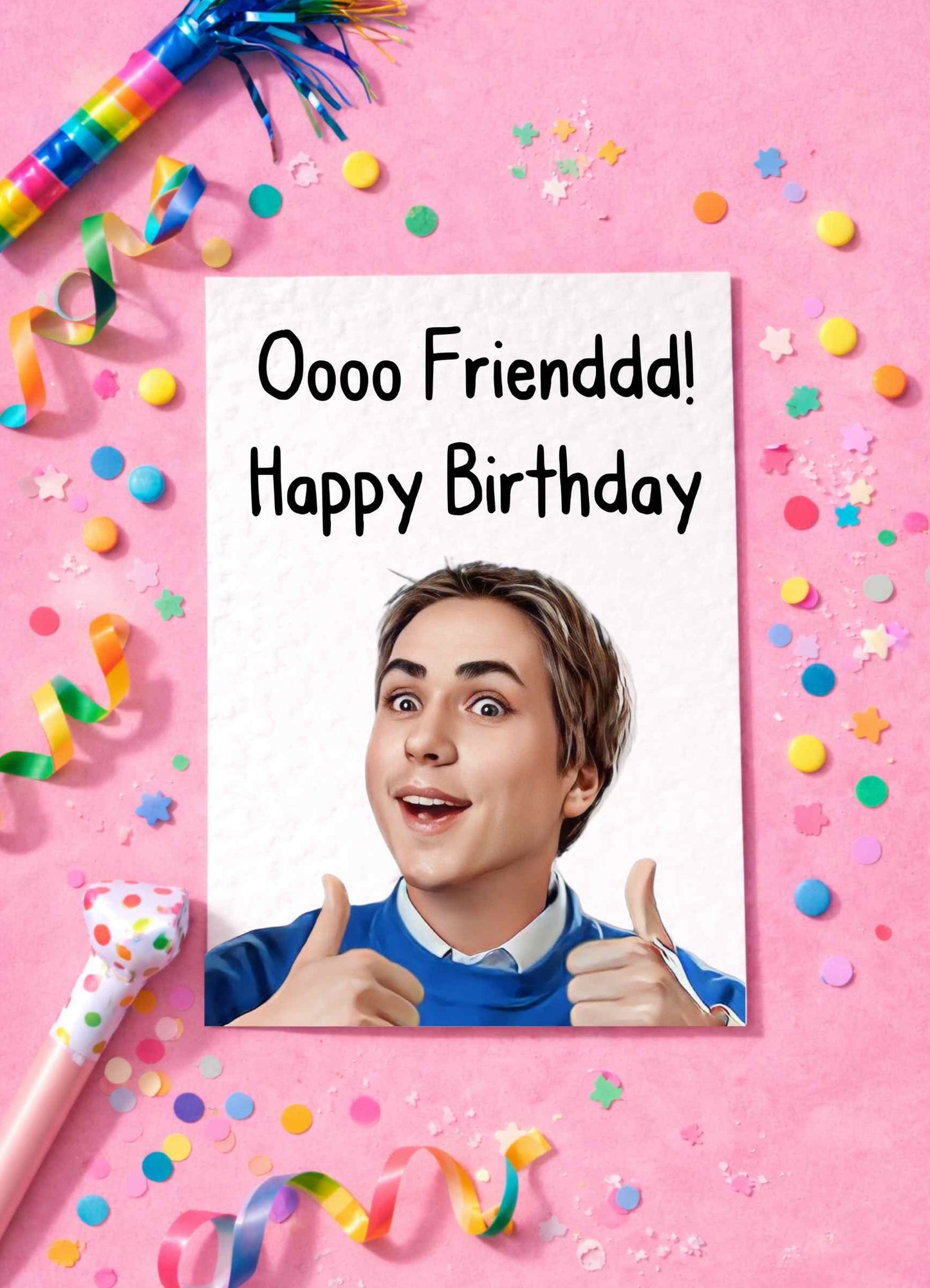Simon Inbetweeners Greeting Card - Oooo Friend! - Happy Birthday - Humorous - Funny Inbetweeners