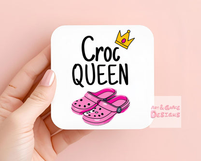 Cute Croc Funny Coaster, Crock Lover, Funny Coaster, Novelty Coaster, Rude Gift For Colleague, Friendship Gift
