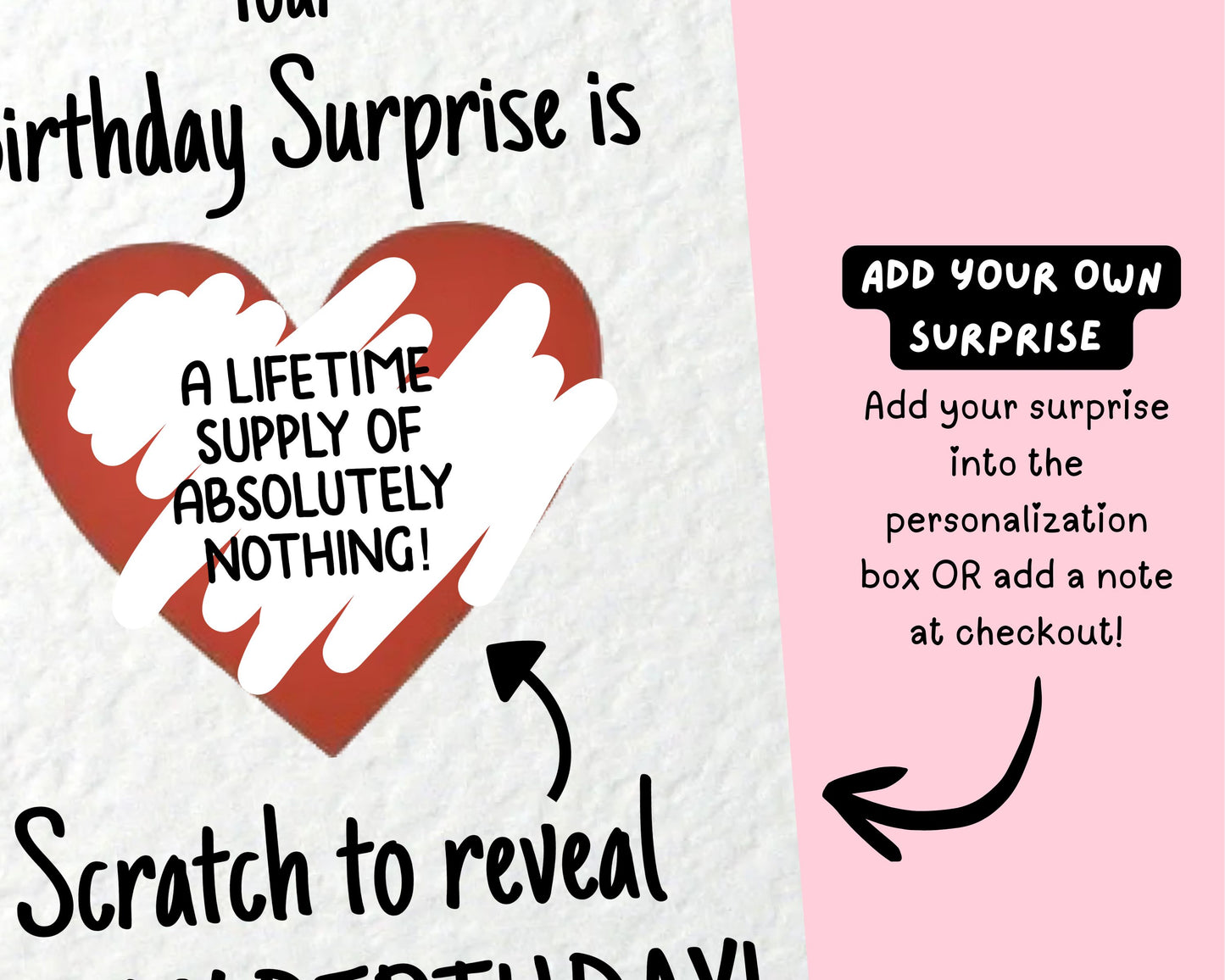 Funny Birthday Surprise Scratch Card, Cheeky Gift Reveal, Surprise Greeting Card, Birthday Card,  Rude Birthday Gift For Sibling, Friend