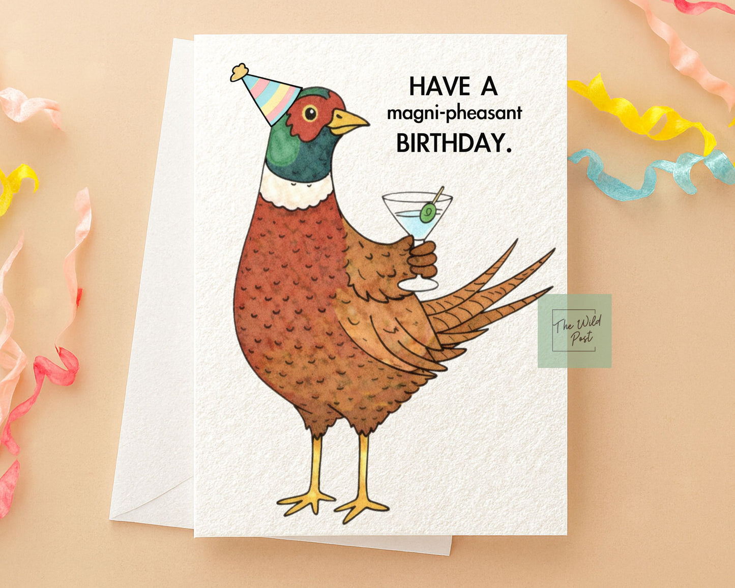 Funny Pheasant Greeting Card, You Are Magni - Pheasant Happy Birthday, Funny Card For Friend, Whimsical Animals