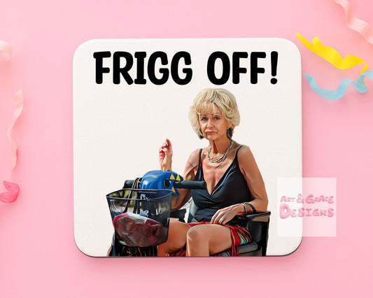Madge Funny Coaster, Frigg Off Gift, Funny Coaster, Novelty Coaster, Rude Gift For Colleague, Friendship Gift