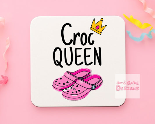 Cute Croc Funny Coaster, Crock Lover, Funny Coaster, Novelty Coaster, Rude Gift For Colleague, Friendship Gift