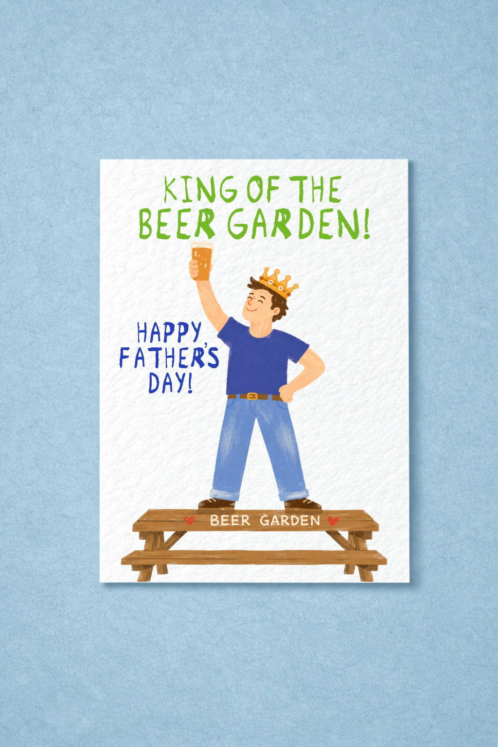 King of the Beer Garden Father’s Day Card,  Funny Dad Card, Pub Dad Greeting Card, Beer Lover Father’s Day Card