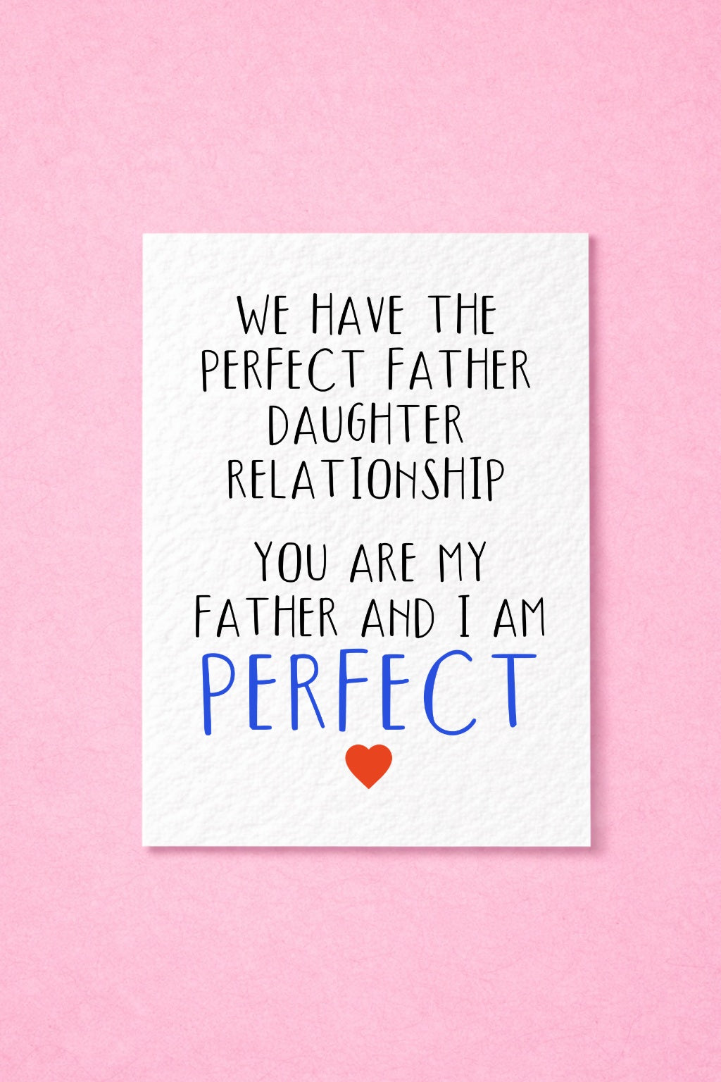 Father Daughter Card Funny, Perfect Father Daughter Relationship Card, Dad Birthday Card, Father's Day Card from Daughter