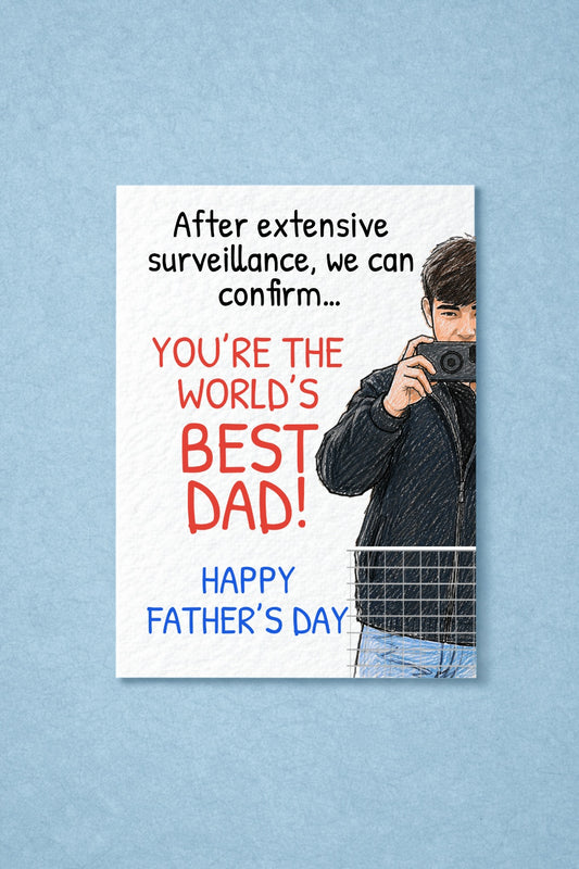 Spygate Father's Day Card, Funny Best Dad Card, Football Fan Gift, Unique Dad Birthday Card