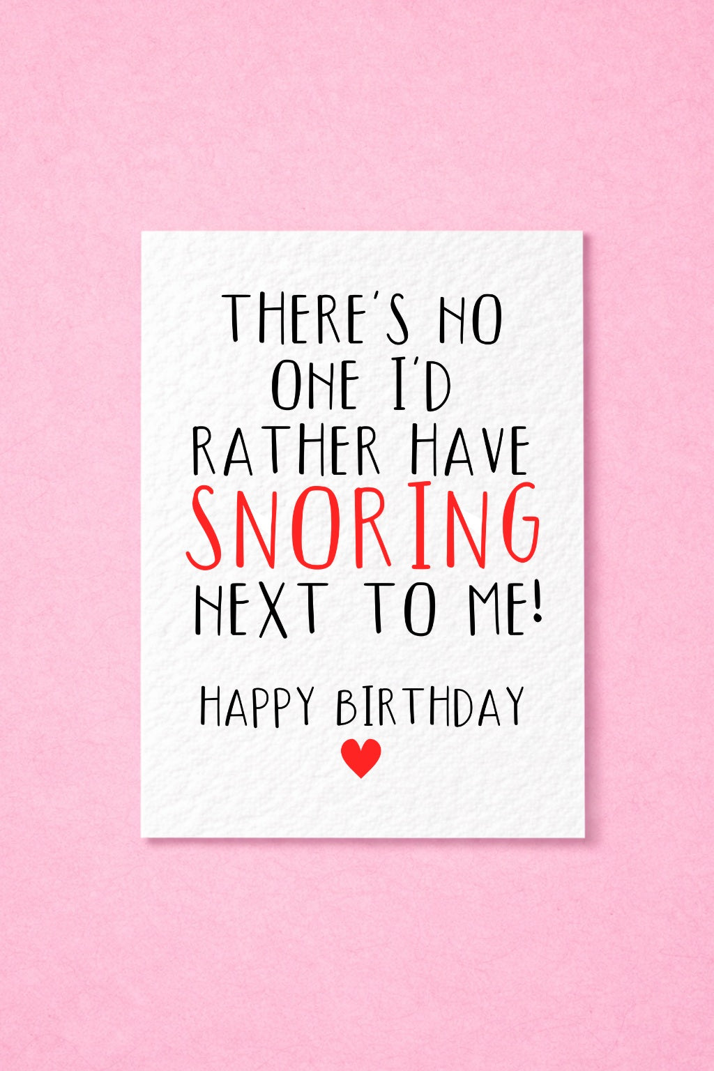 Funny Snoring Birthday Card, Boyfriend Birthday Card, Girlfriend Birthday Card, Husband, Wife Birthday Card, Funny Relationship