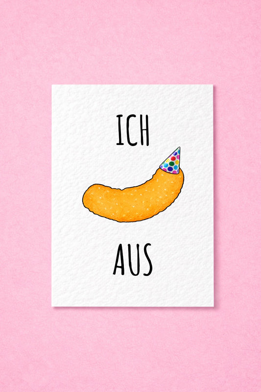 Funny Peanut Birthday Card, Cute Peanut Card, Quirky Birthday Card, Funny Friend Birthday Card, Blank Birthday Card, Ich Aus