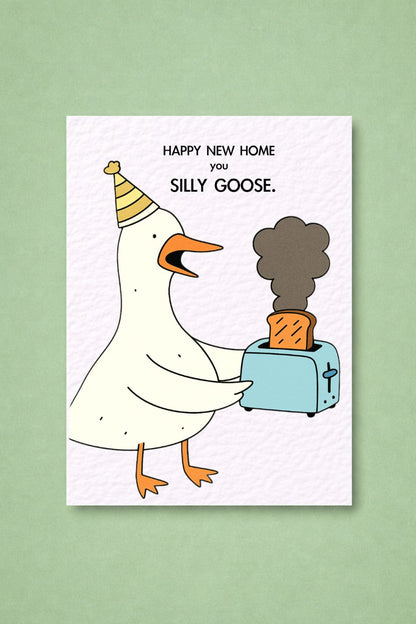 Funny New Home Card, Goose New Home Card, Housewarming Card, New House Card, Silly Goose, Congratulations