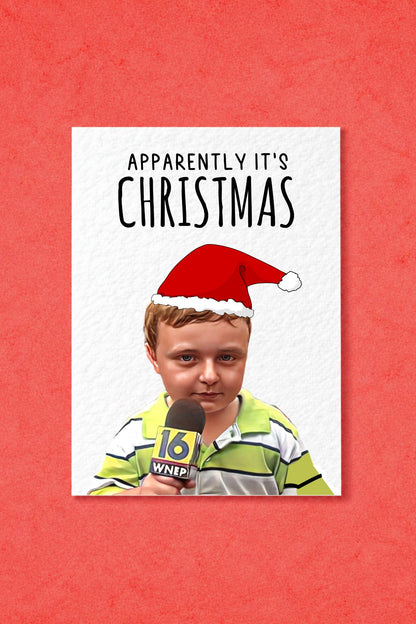 Apparently Meme Kid Christmas Card: Humorous Greeting Card
