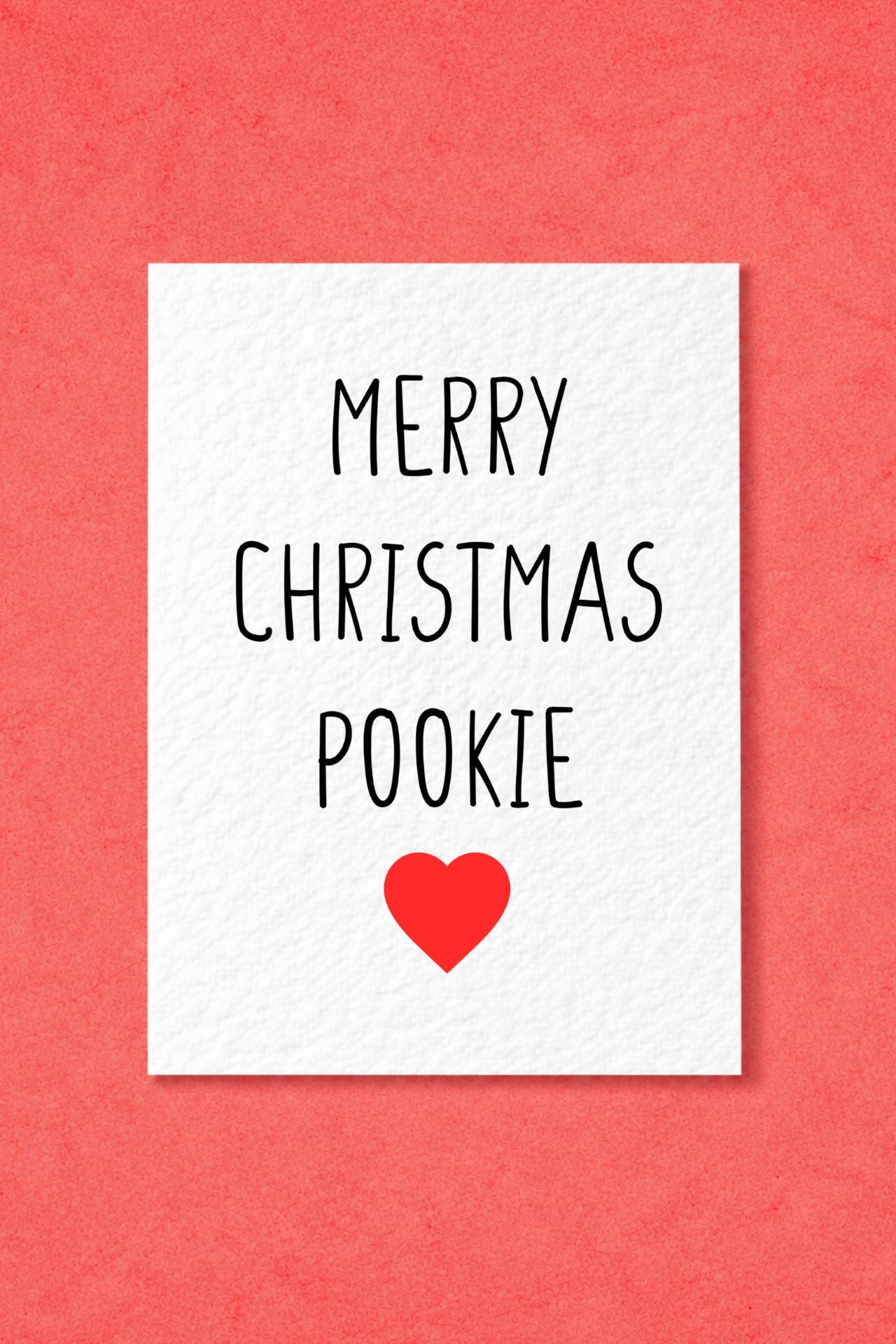 Pookie Christmas Card-  Christmas Card For Partner - Boyfriend- Girlfriend