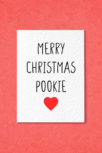 Pookie Christmas Card-  Christmas Card For Partner - Boyfriend- Girlfriend