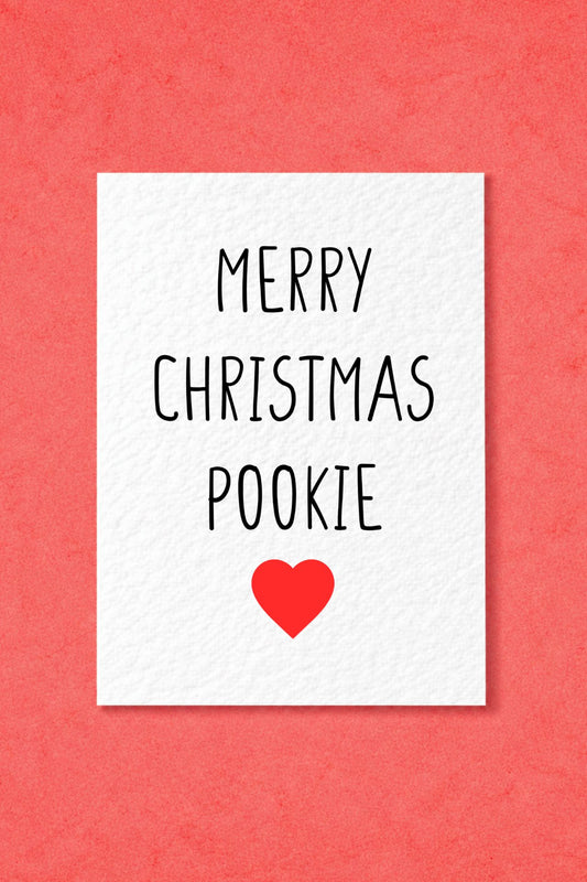 Pookie Christmas Card-  Christmas Card For Partner - Boyfriend- Girlfriend