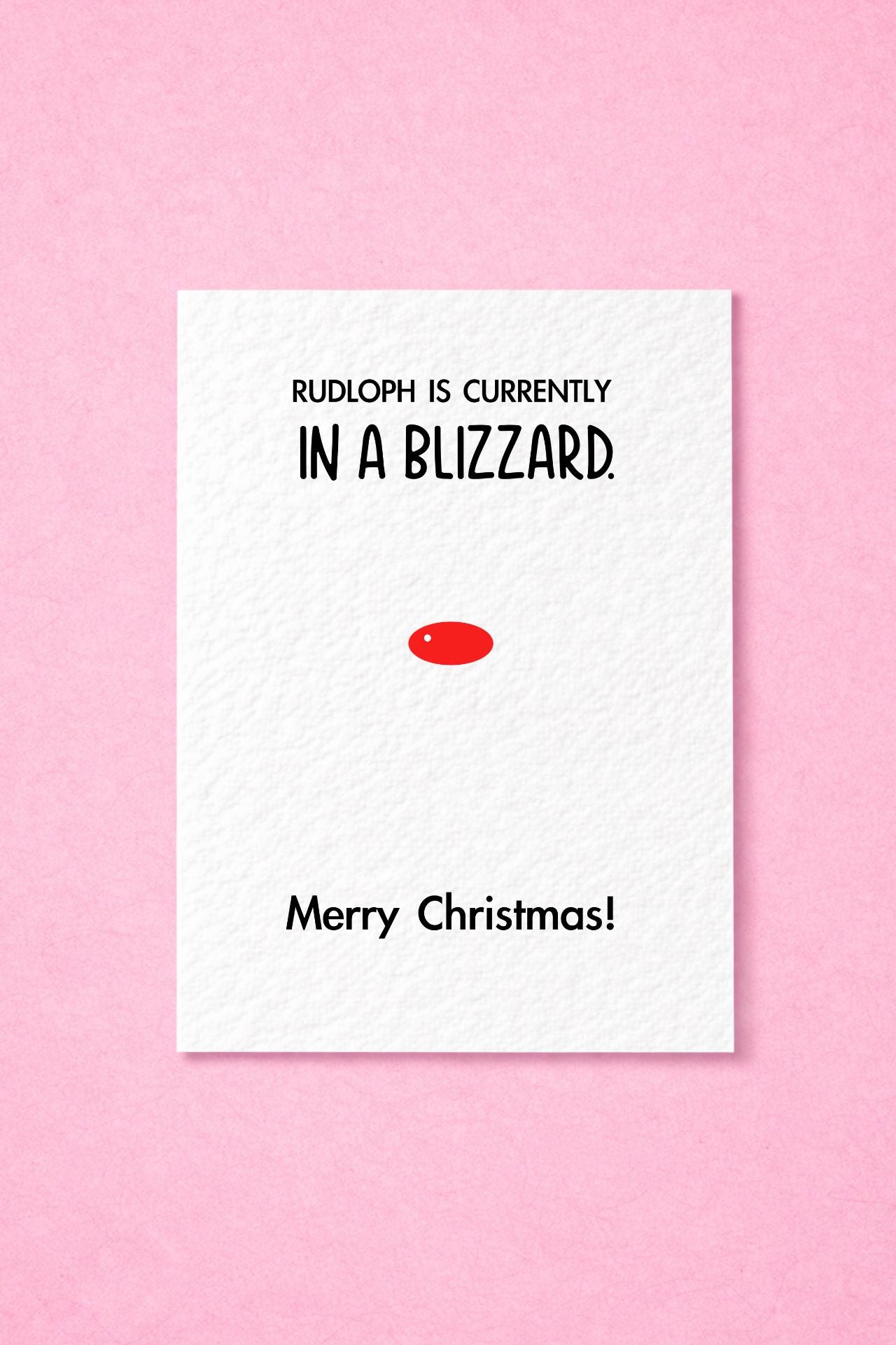 Funny Rudolph Christmas Card -  Christmas Greeting Card - Invisible Reindeer