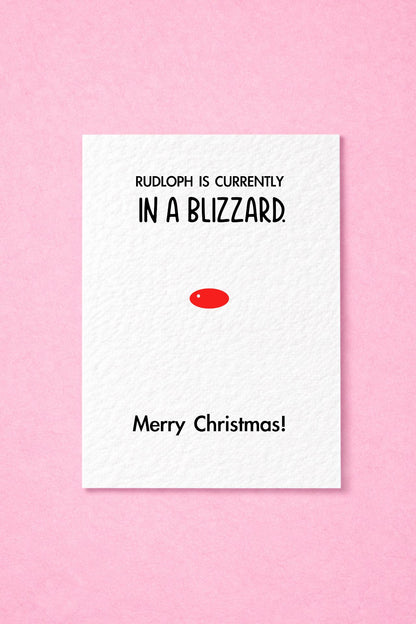 Funny Rudolph Christmas Card -  Christmas Greeting Card - Invisible Reindeer