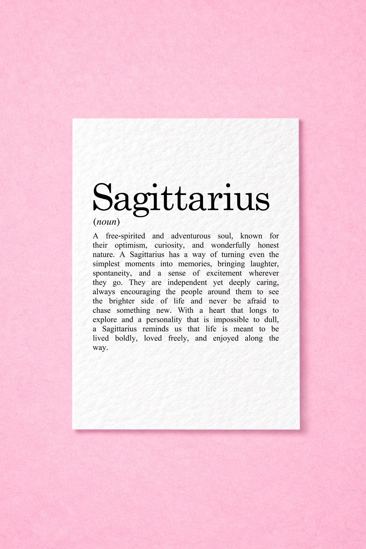 Sagittarius Birthday Card, Zodiac Gift for Sagittarius, Sweet Card, Astrology Gift, Special Someone, Friend, Adventurous Soul, Unique Gift