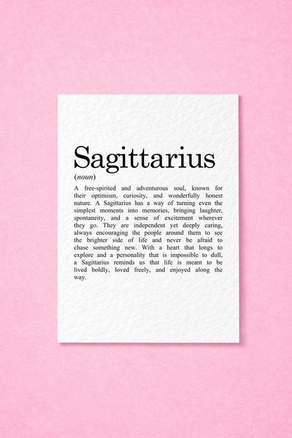 Sagittarius Birthday Card, Zodiac Gift for Sagittarius, Sweet Card, Astrology Gift, Special Someone, Friend, Adventurous Soul, Unique Gift