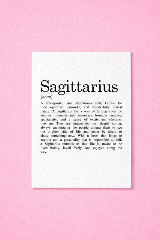 Sagittarius Birthday Card, Zodiac Gift for Sagittarius, Sweet Card, Astrology Gift, Special Someone, Friend, Adventurous Soul, Unique Gift
