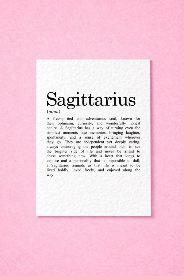 Sagittarius Birthday Card, Zodiac Gift for Sagittarius, Sweet Card, Astrology Gift, Special Someone, Friend, Adventurous Soul, Unique Gift