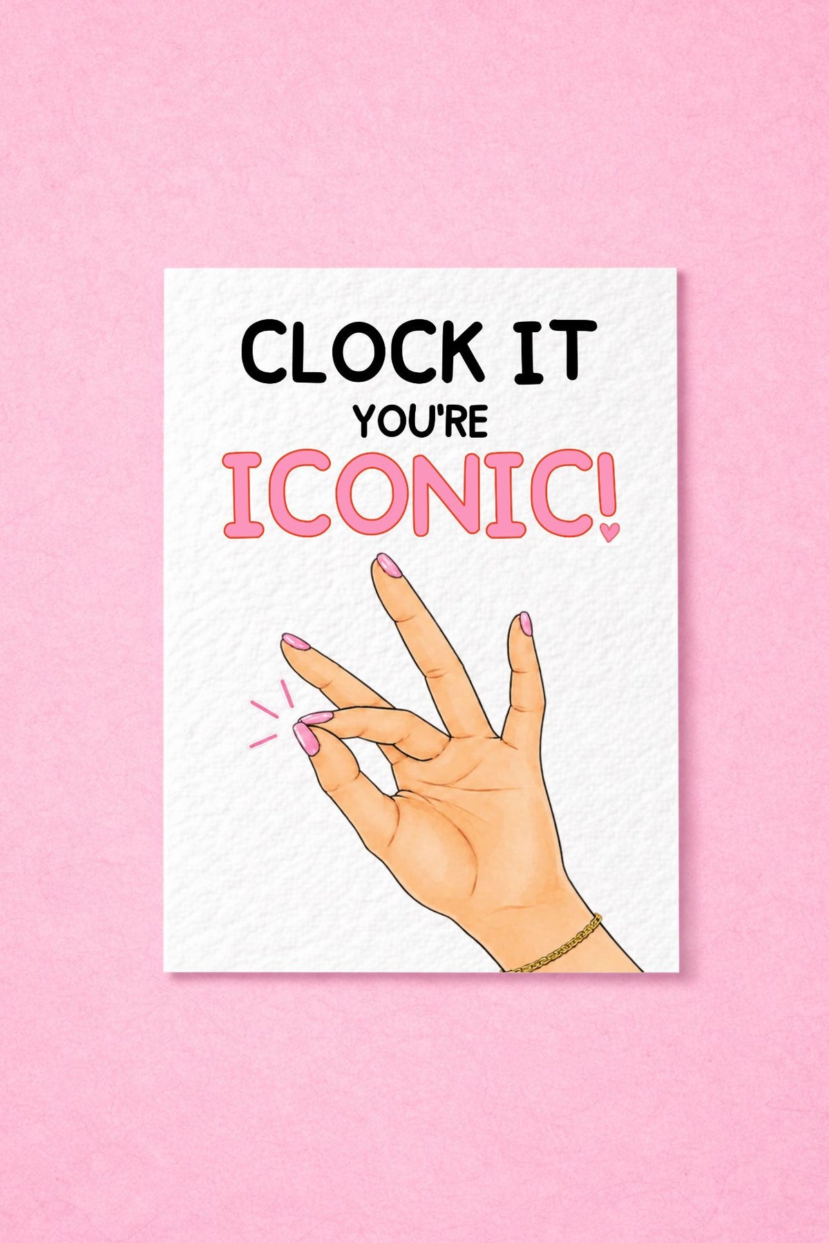 Funny Greeting Card - Clock It Birthday Card For Friend, Clock It Iconic