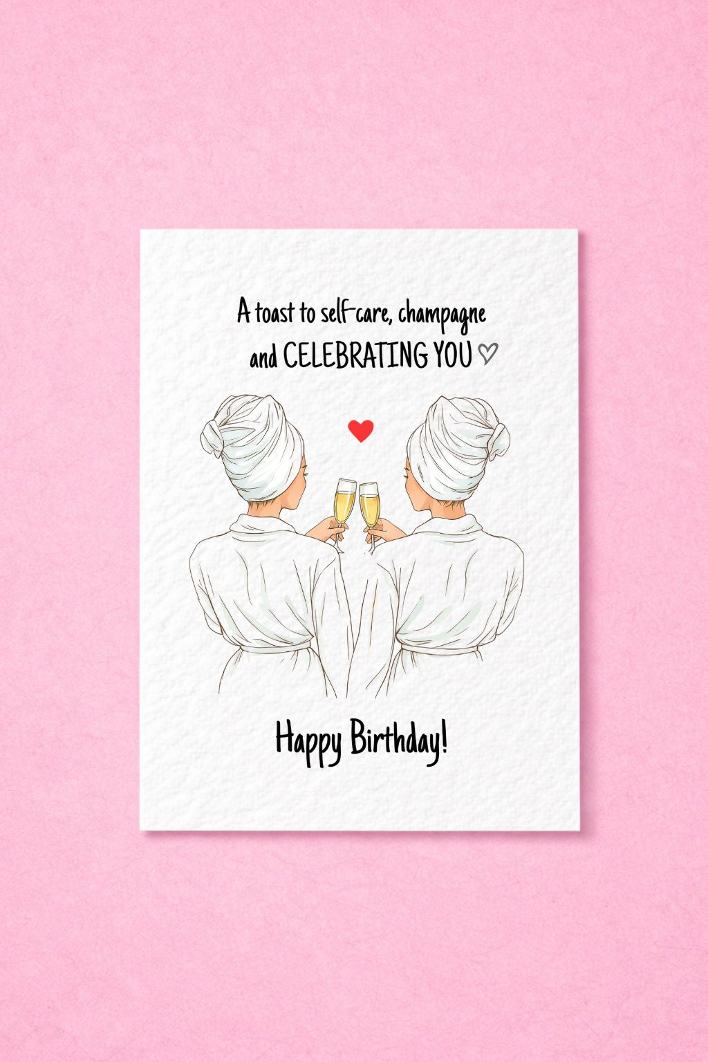 Bestie Spa Birthday Card: Self-Care Wellness Greeting Card
