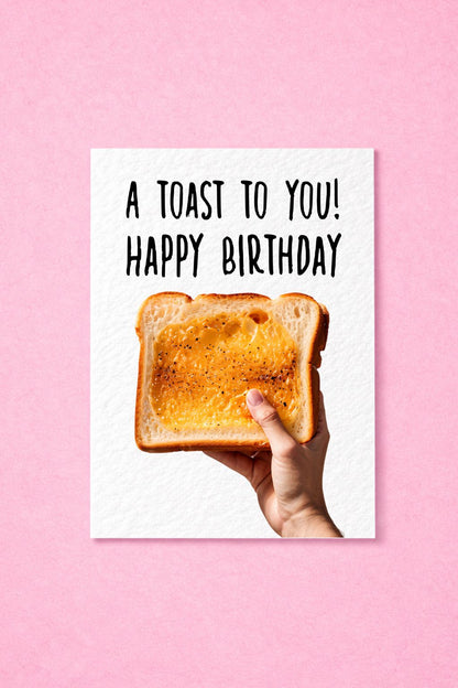 Funny Greeting Card - A Birthday Toast-  It's Your Birthday-  Happy Birthday - Humorous