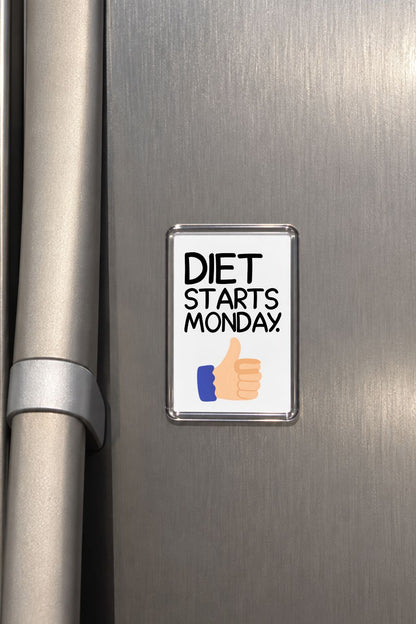 Funny Diet Magnet, Weight Loss Humour, Fitness Gift, Healthy Living Present, Monday Motivation, Gym Lover Keepsake Decor