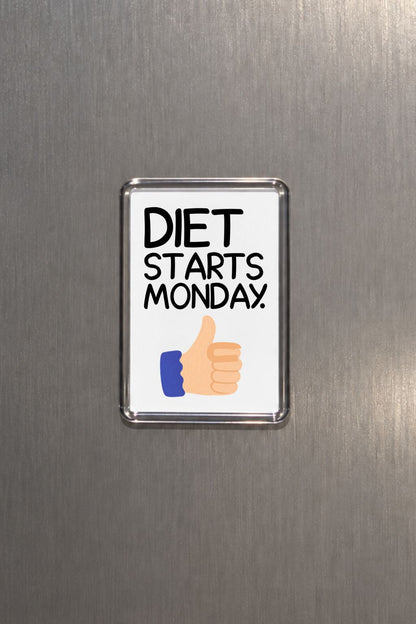 Funny Diet Magnet, Weight Loss Humour, Fitness Gift, Healthy Living Present, Monday Motivation, Gym Lover Keepsake Decor