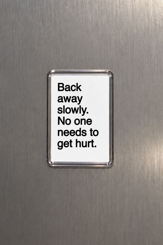Funny Warning Magnet, Sarcastic Home Decor, Humorous House Gift, Cheeky Fridge Decor, Novelty Present, Witty Quote Keepsake