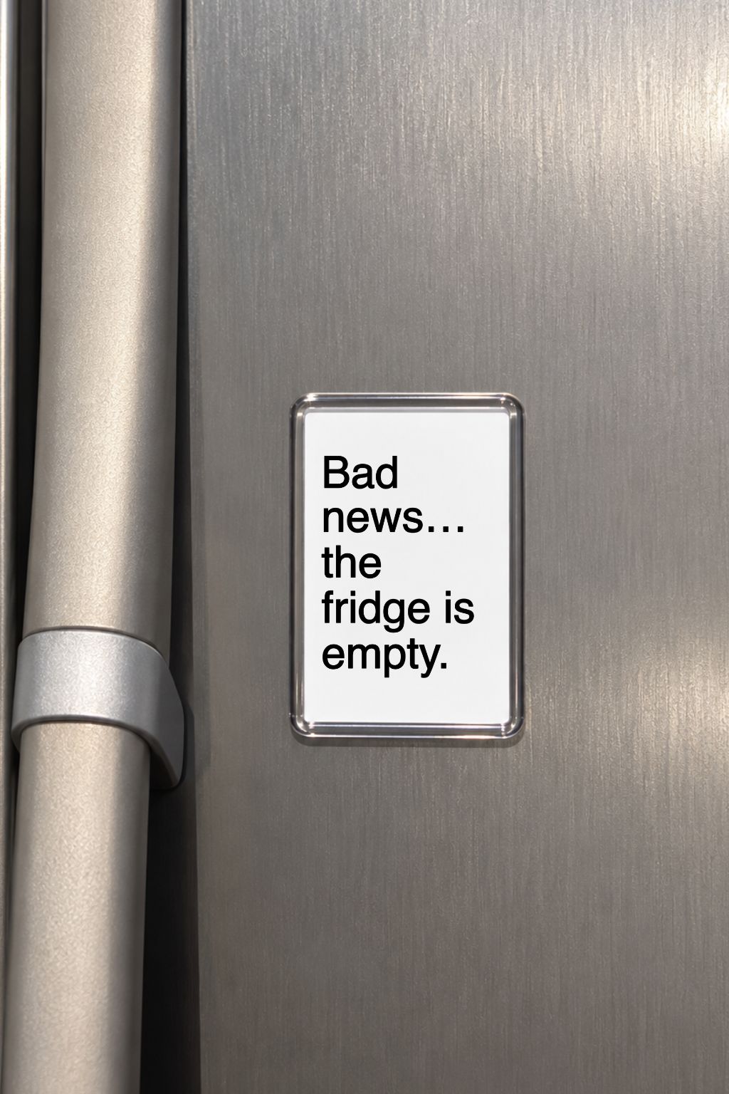 Funny Fridge Magnet, Empty Food Joke, Sarcastic Kitchen Decor, Humorous Gift, Quirky Present, Novelty Keepsake, Foodie Accessory