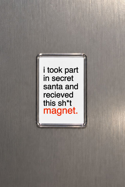 Secret Santa Fridge Magnet, Funny Christmas Gift, Secret Santa Funny Festive Gift, Christmas Stocking Filler, Work Colleague
