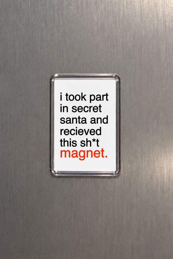 Secret Santa Fridge Magnet, Funny Christmas Gift, Secret Santa Funny Festive Gift, Christmas Stocking Filler, Work Colleague