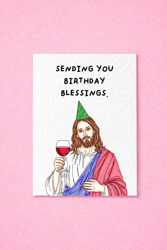 Jesus Birthday Card, Weird Greeting Birthday Card, Cards For Men, Funny Birthday Card