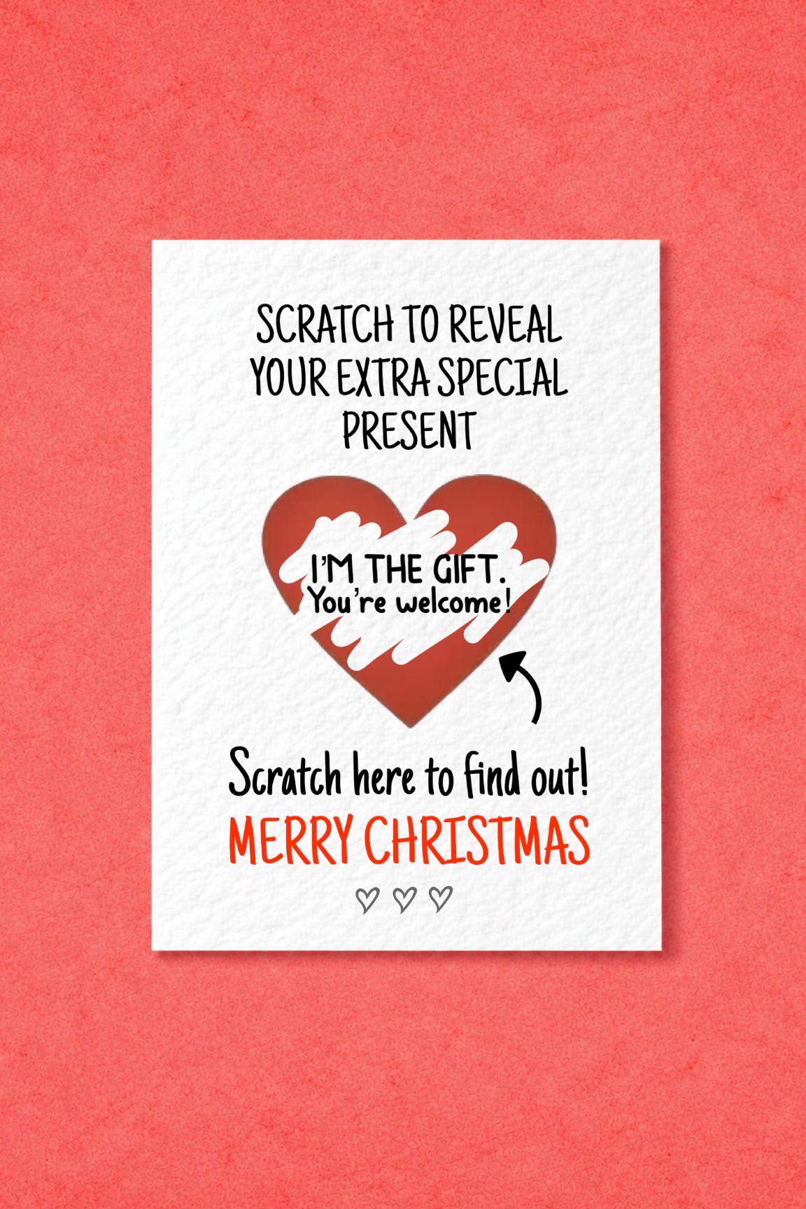 Funny Christmas Scratch Greeting Card, Secret Santa Gift, Christmas Novelty Gag Present, Festive Joke For Parents, Grandparents